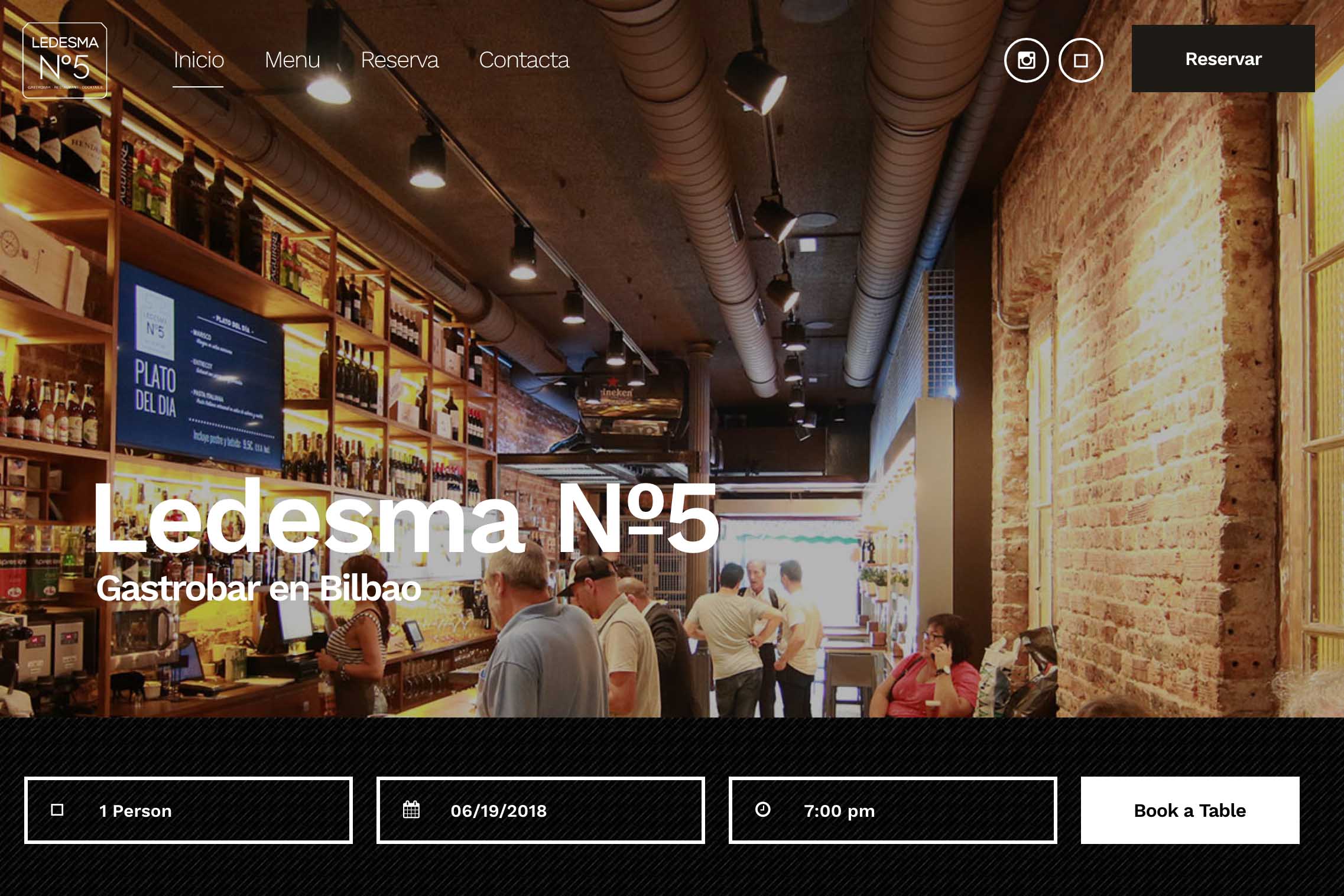 Diseño de Carta digital para restaurante en bilbao y castro urdiales