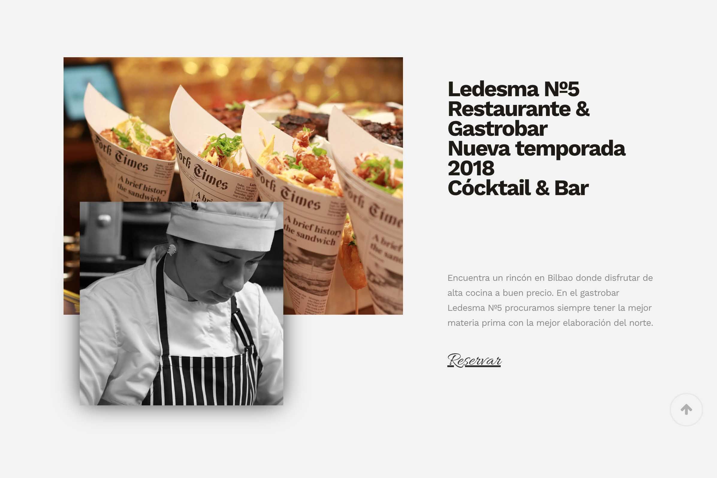 Diseño de Carta para restaurante en bilbao y castro urdiales