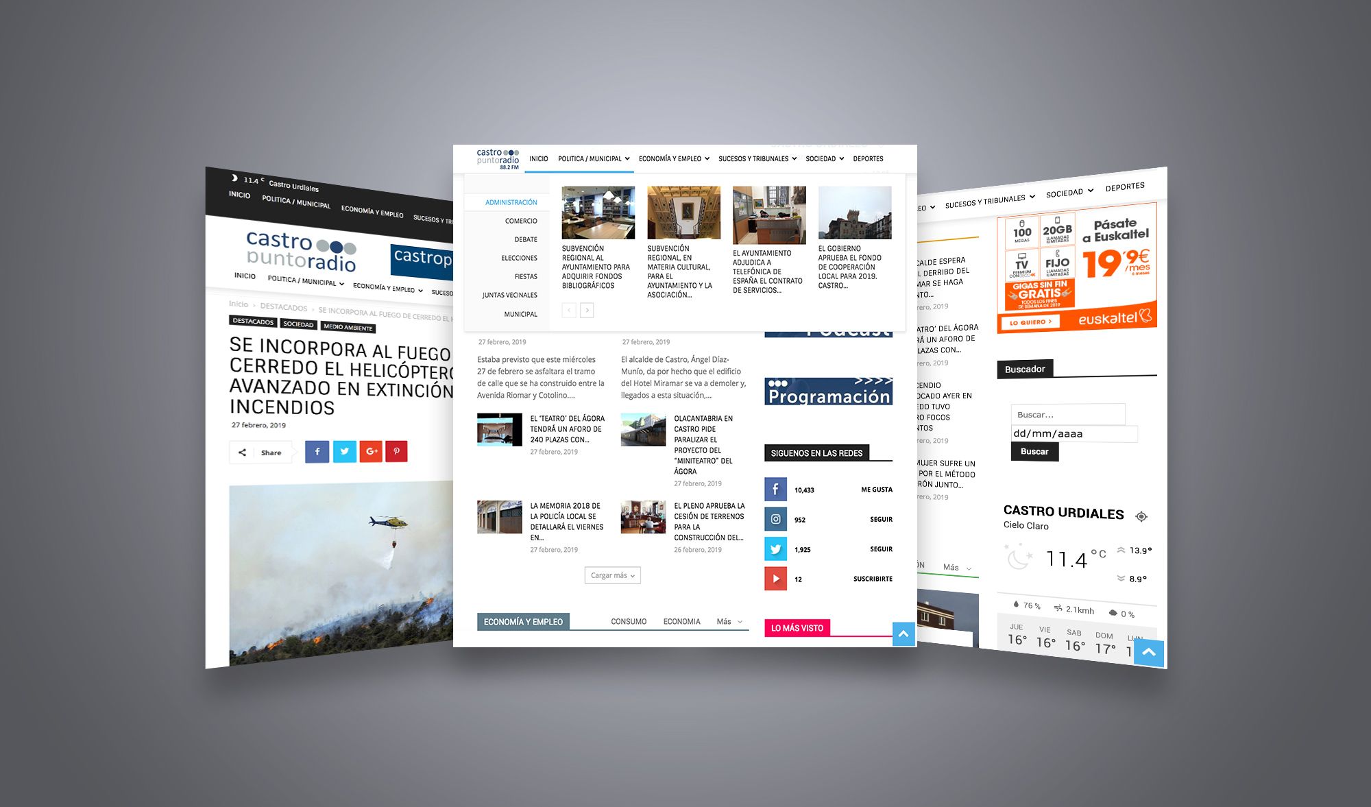 diseño de pagina web radio