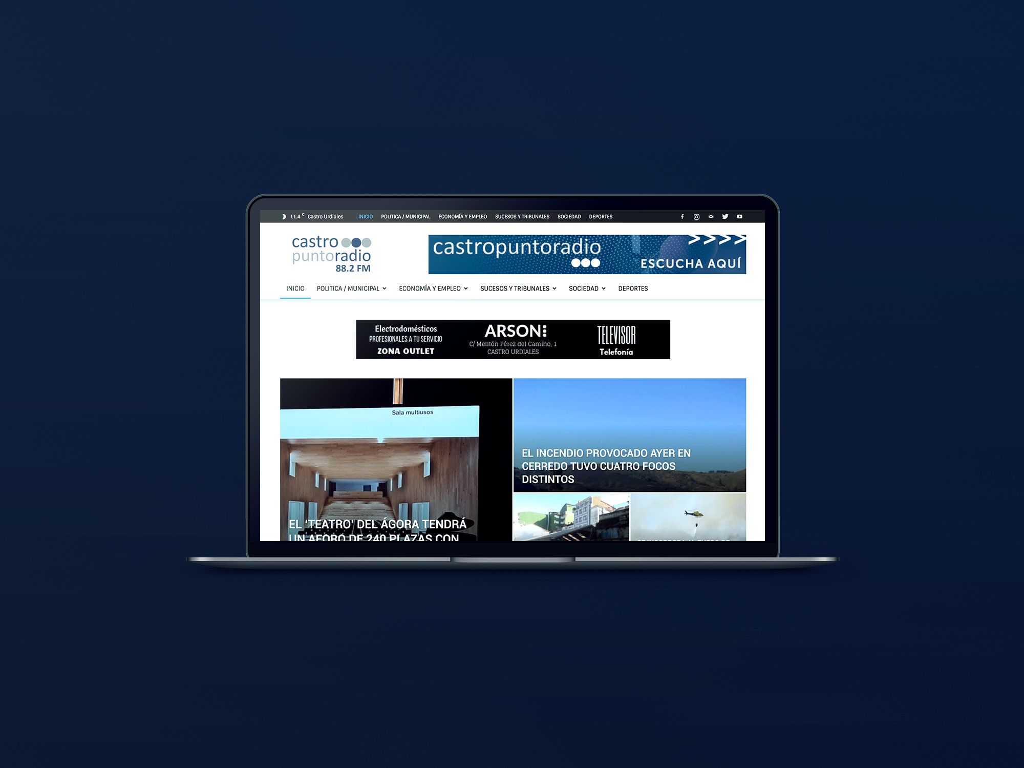 diseño de pagina web radio