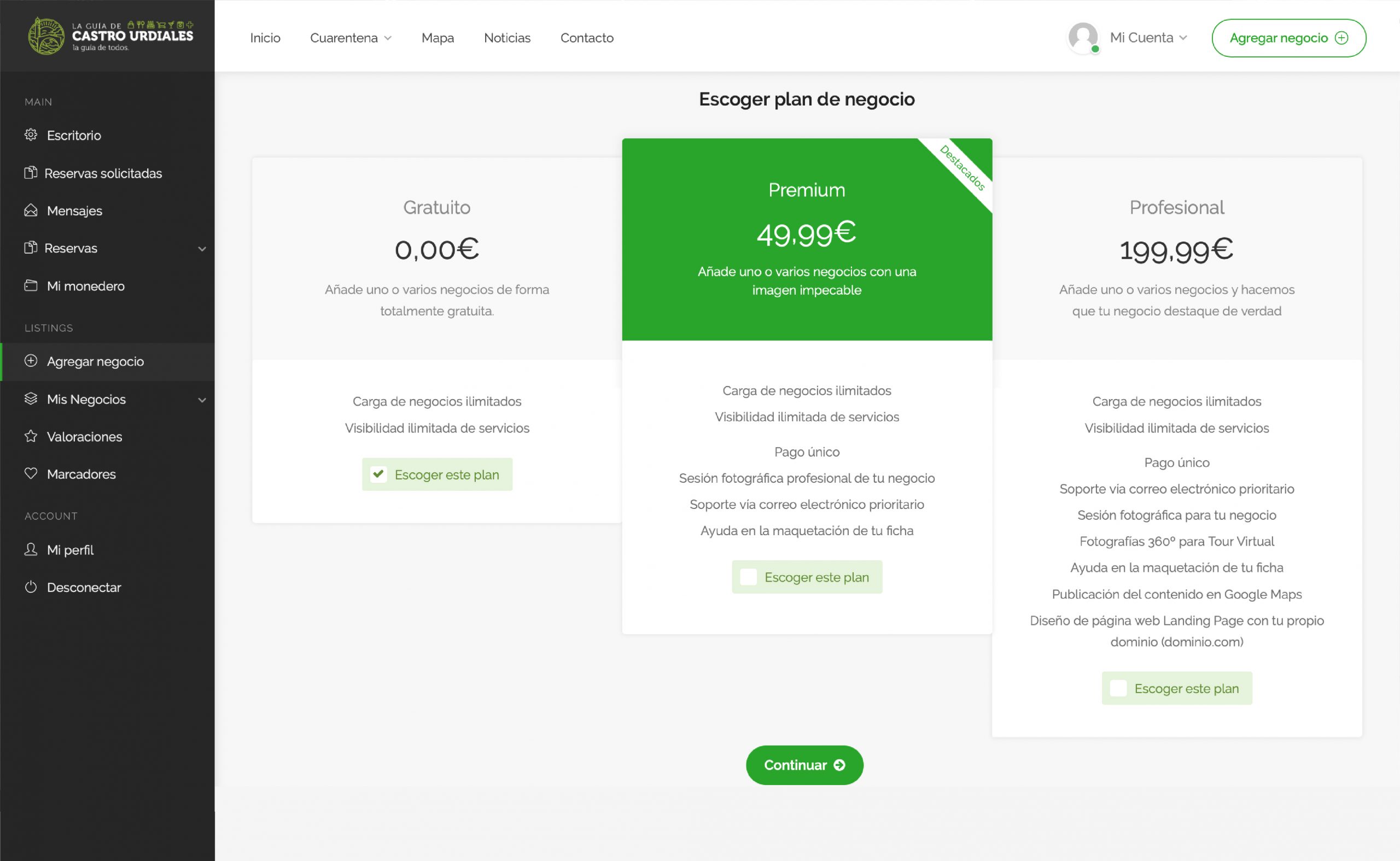 web directorio ciudad